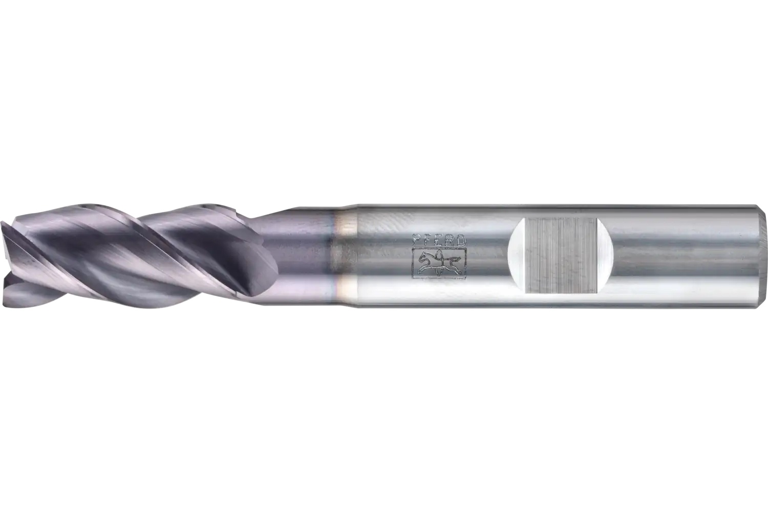 Picture of Pferd Chamfered End Mill, 3 flutes, 3/8" Dia, 3/4" APMX, 2-1/2" OAL, Weldon shank